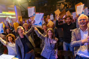 Deelnemers van de feestelijke lancering van de Nationale Strategie Digitaal Erfgoed 2025-2028